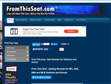 Tablet Screenshot of fromthisseat.com